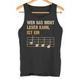 Wer Das Nicht Lesen Kann Ist Ein Monkey Music Theory Tank Top