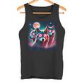 Wolf Squad Mit Rosa Sonnenbrillen Und Mond Für Wolfsliebhaber Geschenk Tank Top