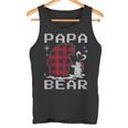 Xmas Papa Bear Pyjama Rot Büffel Plaid Eisbär Weihnachten Tank Top