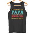 Zwei Titel Papa Und Bonus Papa Und Rocke Sie Bothintage Tank Top