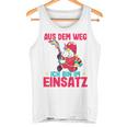 Children's Aus Dem Weg Bin Im Einsatz Fire Engine Unicorn Fire Brigade Tank Top