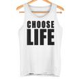 Choose Life Grandes Lettres Noires En Gras Style Rétro Années 80 Débardeur e