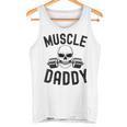 Damen Muscle Daddy Gewichtheber Skelett Langhantel Papa Workout Mit-Ausschnitt Tank Top