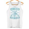 Eat More Fast Food Lustiger Hirsch Jagd Papa Witz Raglan Tank Top