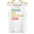 Hombre intage Husband Dad Electrician Legend Retro Camiseta sin mangas