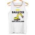 Kinder Kinder Bauherr Jungs Junge Papa's Rechte Hand Mini Bauleiter Tank Top