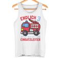 Kinder Jetzt Bin Ich Einsatzleiter Endlich 3 Jahre Boys Fire Brigade Tank Top