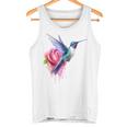 Kolibri-Kunst Rose Tier Bunte Grafik Kolibri Tank Top