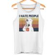 Odio A La Gente Bull Terrier Odio Retrointage Camiseta sin mangas