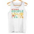 Retro Papa Line Worker Papa Witzigatertag Tank Top