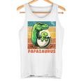 Retro Papasaurusatertag Bester Papa T-Rex Papa Dinosaur Tank Top