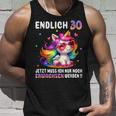 30 Geburtstag Geschenke Frau 30 Jahre Einhorn Party Outfit Tank Top Geschenke für Ihn