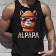 Alpapa Alpaka Lamaatertagsgeschenk Papa Spruchatertag Tank Top Geschenke für Ihn