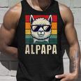 Alpapaatertag Bester Papa Alpaka-Liebhaber Sonnenbrille Tank Top Geschenke für Ihn