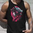 Anime Manga Cyberpunk Aesthetic Techwear Harajuku Wolf Camiseta sin mangas Regalos para él