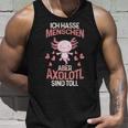 Axolotl Ich Hasse Menschen Tank Top Geschenke für Ihn