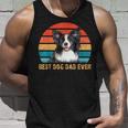 Besthund Papa Allzeit Best Dog Papa Alltimesintage Border Collie Tank Top Geschenke für Ihn