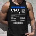 Boarding Pass Korfu Cfu Flugticket Griechenland Korfu Tank Top Geschenke für Ihn