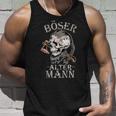 Böser Alter Mann Opa Papa Totenkopf Skullintage Wikinger Tank Top Geschenke für Ihn