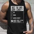 Cats Bist Du Hier Der Chef Mein Chef Ist Die Katze Chef Tank Top Geschenke für Ihn