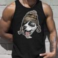 Chillin' Pit Bull Wearing Winter Beanie Tank Top Gifts for Him