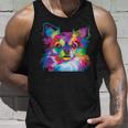 Colorful Chihuahua Long Hair Dog Lover Pop Art Artistic Tank Top Gifts for Him