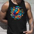 Coole Eisvogel Geist Tier Illustration Tie Dye Kunst Tank Top Geschenke für Ihn