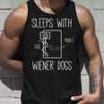 Dachshund Mom Lover Sleeps With Wiener Dogs Tank Top Gifts for Him