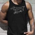 Dachshund Single Line Dog Owners Tank Top Geschenke für Ihn