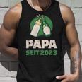 Dad Since 2023 Werdender Papa Bier Milk Tank Top Geschenke für Ihn