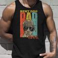 Damen Best Dog Dad Ever Hundepapa Hund Papa Mit-Ausschnitt Tank Top Geschenke für Ihn