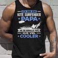 Damen Bin Ein Kite Surfender Papa Wie Ein Normaler Papi Nur Cooler Mit-Ausschnitt Tank Top Geschenke für Ihn