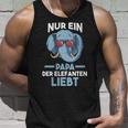 Damen Papaateratertag Elefantpapa Elefant Mit-Ausschnitt Tank Top Geschenke für Ihn