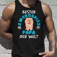 Damen Pomeranian Zwergspitz Papaatertag Papa Mit-Ausschnitt Tank Top Geschenke für Ihn