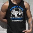 Damen Pumper Papa Bodybuilder Kraftsport Gym Lustiges Bodybuilding Mit-Ausschnitt Tank Top Geschenke für Ihn