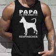 Deer Pinscher Papa Motif Dog Tank Top Geschenke für Ihn