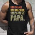 'Der Mann Der Macher Der 3 Drei Papa' Tank Top Geschenke für Ihn