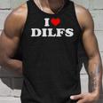 Divertido Me Encantan Los Dilf Me Encantan Los Dilf Red Heart Cool Camiseta sin mangas Regalos para él