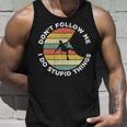 Don't Follow Me I Do Stupid Things Rock Climbing Tank Top Gifts for Him