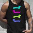 Doxie Lover Brightly Colored Dachshunds Tank Top Gifts for Him