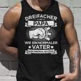 Dreifacher Papaater 3 Kinder Zumatertag Geburtstag Tank Top Geschenke für Ihn