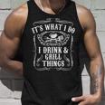 I Drink And I Grill Things Lustiges Grillgeschenk Für Papa Tank Top Geschenke für Ihn