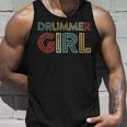 Drummer Girl Retro Vintage Drumming Musician Percussionist Tank Top Gifts for Him