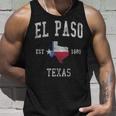 El Paso Texas Flag Sport Retrointage Tank Top Geschenke für Ihn