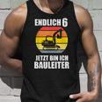 Endlich 6 Builder 6Th Birthday Digger Tank Top Geschenke für Ihn