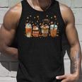 Fall Coffee Pumpkin Spice Latte Iced Autumn Boxer Tank Top Gifts for Him