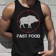 Fast Food Wildschweinjagd Lustige Tierwelt Jäger Papa Tank Top Geschenke für Ihn