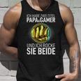 Father's Day Dad Ich Habe Zwei Titel Papa Und Gamer Tank Top Geschenke für Ihn