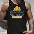 Feel Safe At Night Sleep With An Ironworker Tank Top Gifts for Him