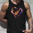 Fire Guitar In Heart Tank Top Gifts for Him